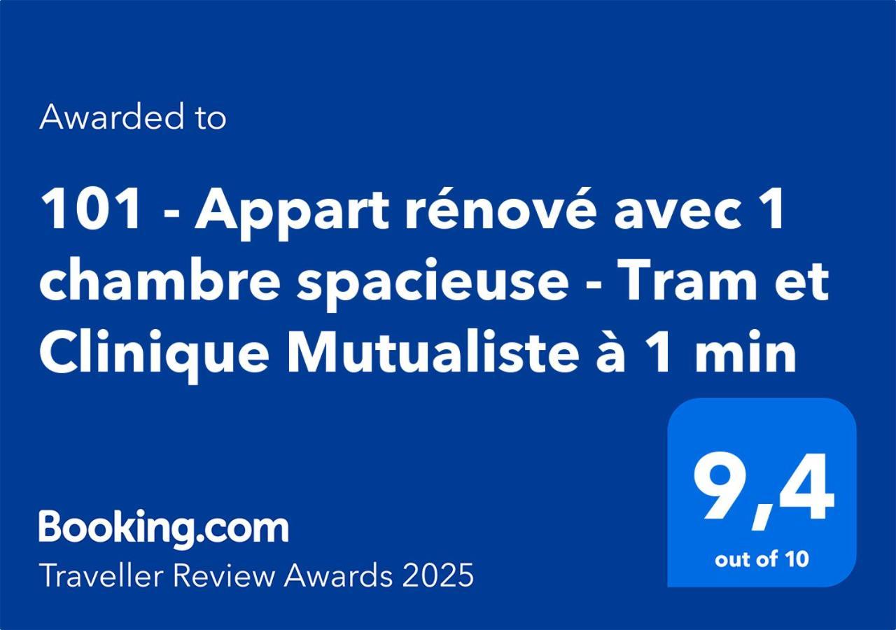 101 - Appart Renove Avec 1 Chambre Spacieuse - Tram Et Clinique Mutualiste A 1 Min Grenoble Eksteriør bilde